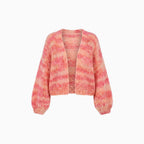 Zélisse | Women's Cropped Cardigan with Colour Block Design Flattering Fit Soft Cosy Knit Jumper-Womens' Cardigan-Purple-S-