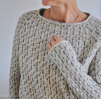 Flōre | Women's Raglan Crew Neck Sweater - Long Sleeve Knit Pullover with Ribbed Trim