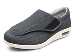 Naurelle | Wide Comfort Shoes for Women - Adjustable Velcro Cushioned Breathable Wide Fit-Women's Sneakers-Dark grey-4-Camoufit
