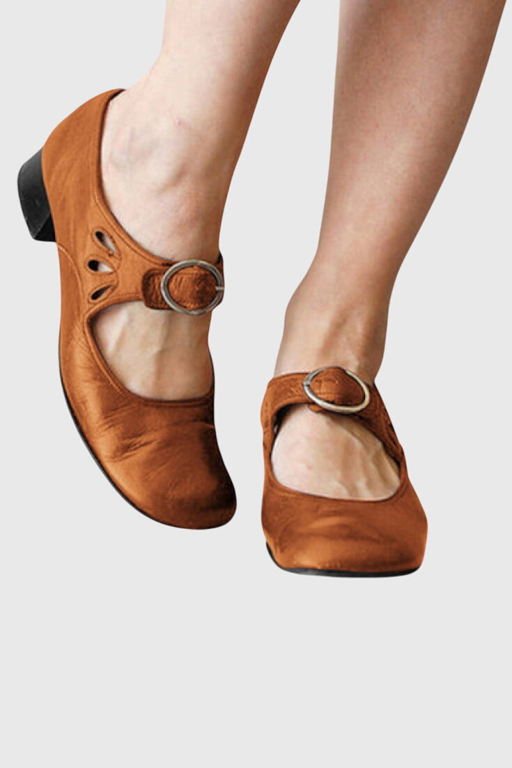 Caelisse | Women's Orthopedic Sandals – Arch Support Wedge Comfort Fit-Women's Heeled Sandals-Brown-4-