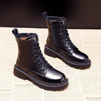 Amore | Women's Round Toe Ankle Winter Boots - Warm Casual Snow Booties