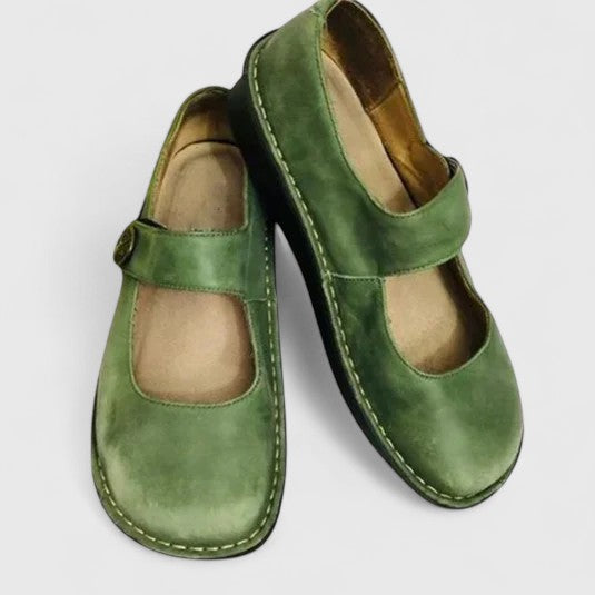 Avenelle | Women's Orthopedic Mary Jane Shoes – Arch Support Comfort Fit-Mary Jane Flats-Green-5-