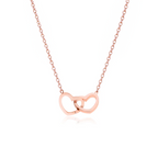 Elunara | Double Heart Necklace for Women - Stainless Steel Delicate Elegant Fit-Necklaces-Rose Gold-Camoufit