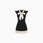 Bellune | Polka Dot Dress for Women – A-Line Flutter Sleeve Fit-Dresses-Black-S-Camoufit