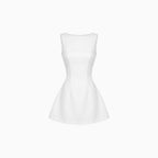 Zalia | Elegant Women’s Graduation A-Line Mini Dress-Mini Dress-White-XXS-