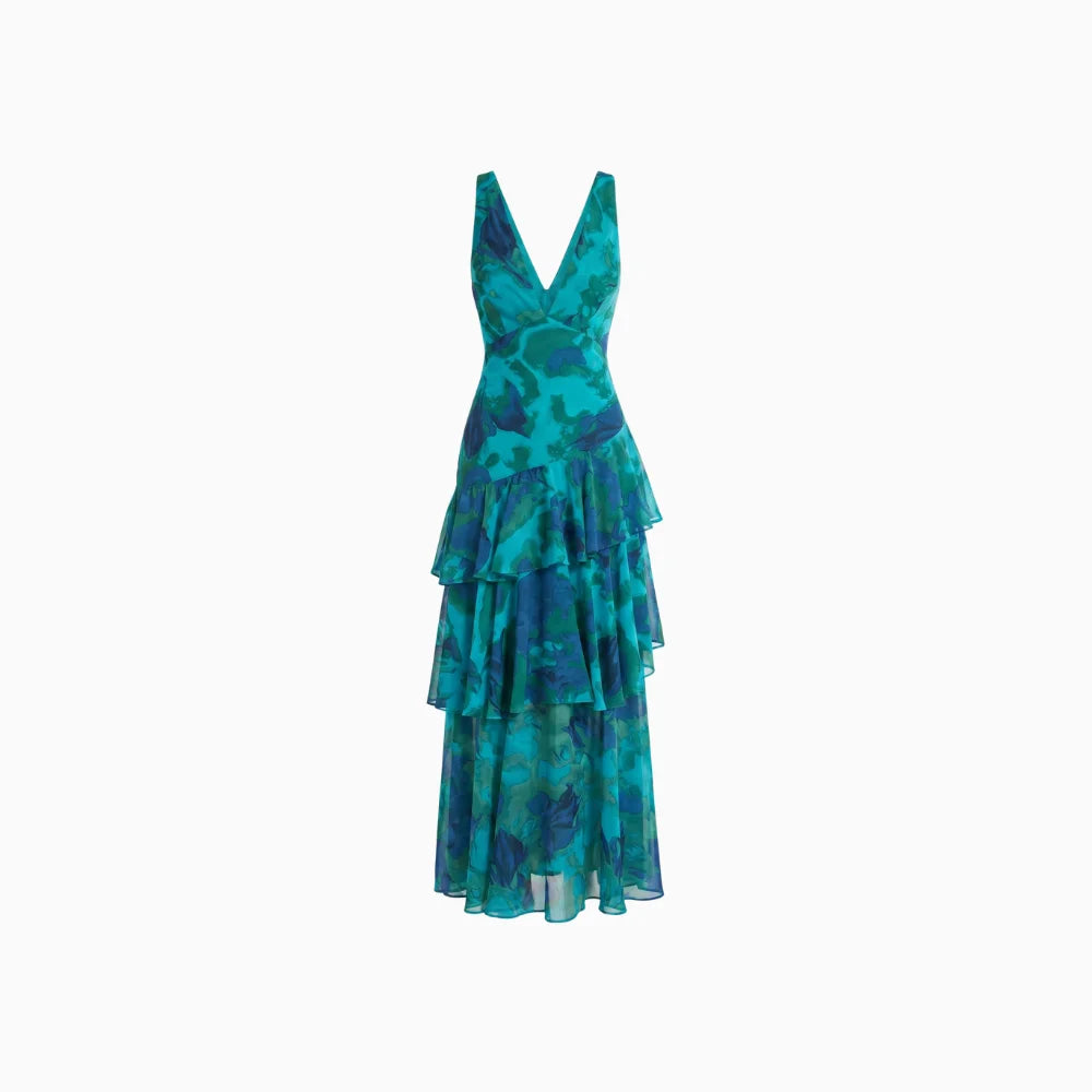 Women's Elegant Maxi Dress for Effortless Summer Style-Summer Dress-Green-S-