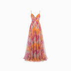 Women's Floral Maxi Dress – Effortless Elegance Summer Style-Summer Dress-Orange-S-