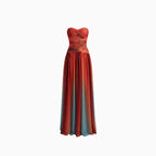Isola | Strapless Maxi Dress for Women - Hollow Out A Line Flowy Summer Fit-Dresses-Red-S-Camoufit