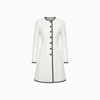 Orelia | Color Block Dress for Women – Round Neck H-Line Elegant Fit-Mini Dress-White-XS-Camoufit