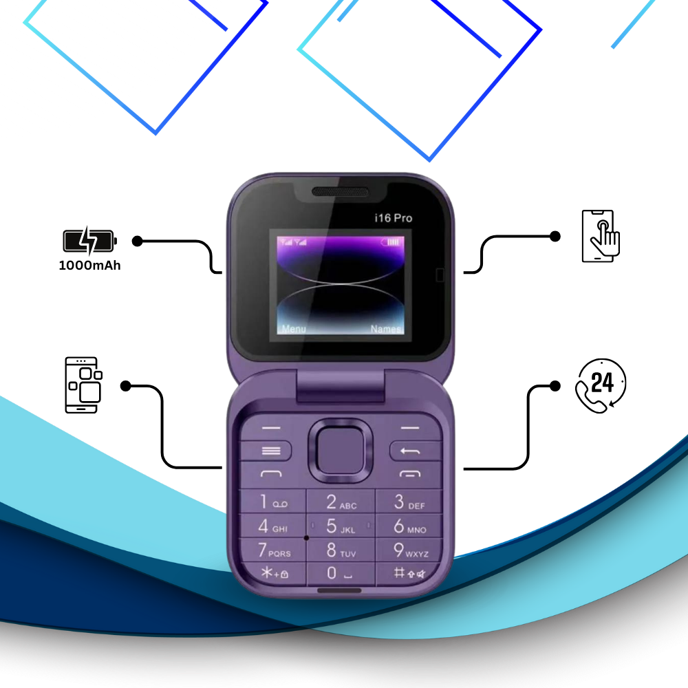 Compact Flip Phone Dual SIM – Mini Folding Cell Phone with HD Camera & Music Player, Long Battery Life, 4 Colors – FlexFold