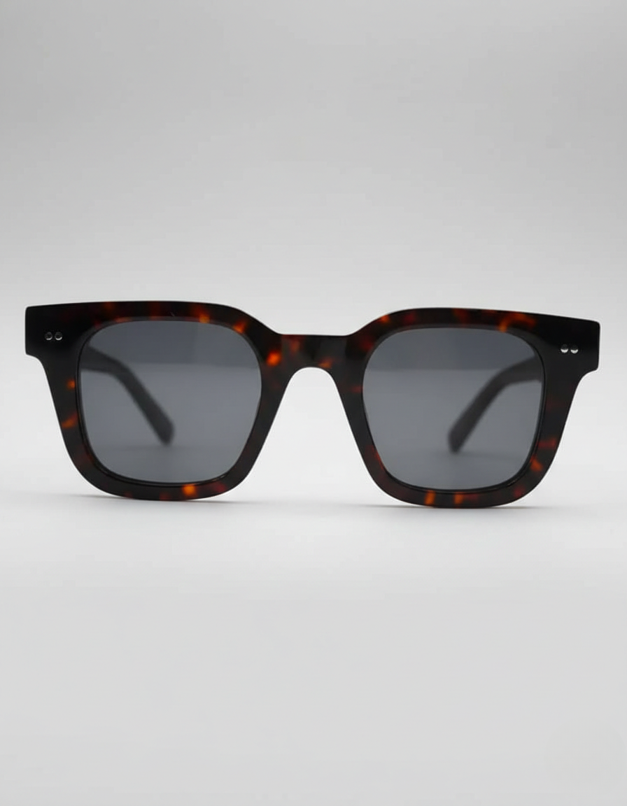 Norvin | Square Sunglasses for Men - Transparent Acetate Frame Tinted Regular Summer Fit-Men's Sunglasses-Lava-Camoufit