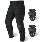 Rovano | Combat Pants for Men - Rip Stop Camo Knee Pad 10 Pocket Stretch Tactical Relaxed Fit-Tactical Cargo Pants-Camouflage-28W/30L-Camoufit