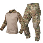 Ventor | Combat Suit Set for Men - Rip Stop Tactical Camo Cargo Pants Uniform Rugged Fit-Tactical Set-S-Camoufit