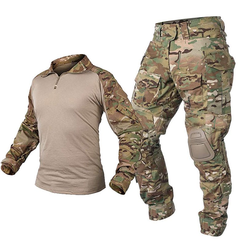 Ventor | Combat Suit Set for Men - Rip Stop Tactical Camo Cargo Pants Uniform Rugged Fit-Tactical Set-S-Camoufit