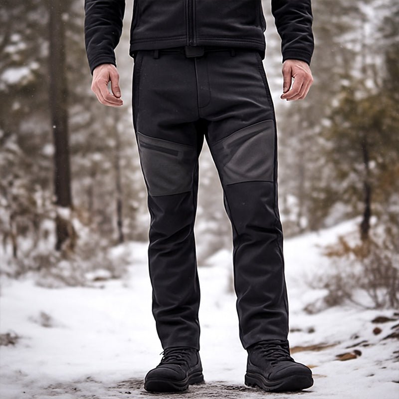 Levano | Softshell Tactical Pants for Men - Waterproof Fleece Lined Multi Pocket Winter Fit-Tactical Pants-28W/30L-Camoufit