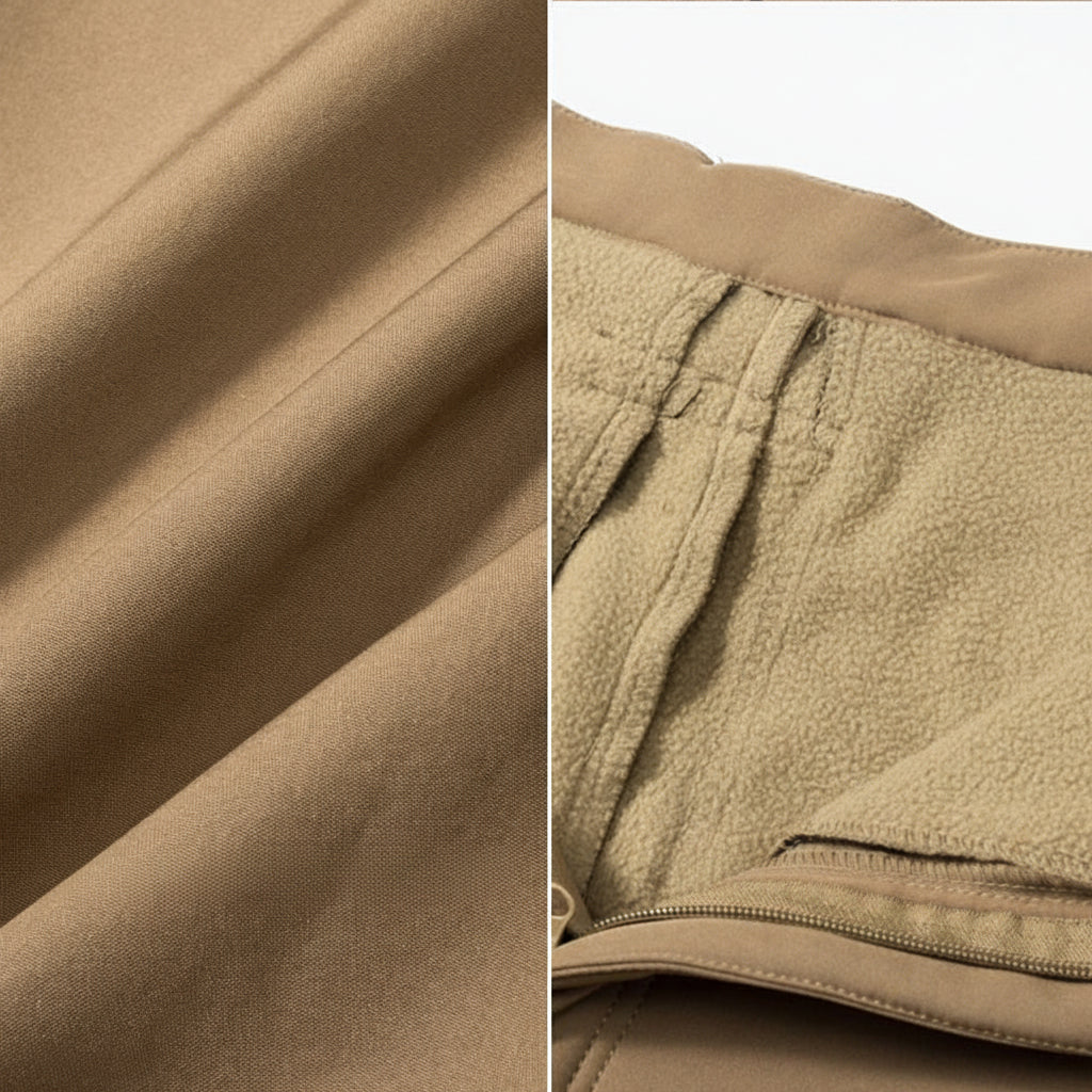 Levano | Softshell Tactical Pants for Men - Waterproof Fleece Lined Multi Pocket Winter Fit-Tactical Pants-28W/30L-Camoufit