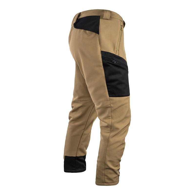 Levano | Softshell Tactical Pants for Men - Waterproof Fleece Lined Multi Pocket Winter Fit-Tactical Pants-28W/30L-Camoufit