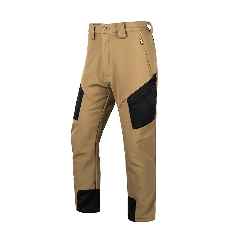 Levano | Softshell Tactical Pants for Men - Waterproof Fleece Lined Multi Pocket Winter Fit-Tactical Pants-28W/30L-Camoufit