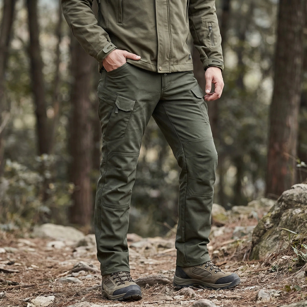 Ronan Men's Winter Tactical Cargo Pants – Water-Resistant Utility Fit-Tactical Cargo Pants-Khaki-M-Camoufit
