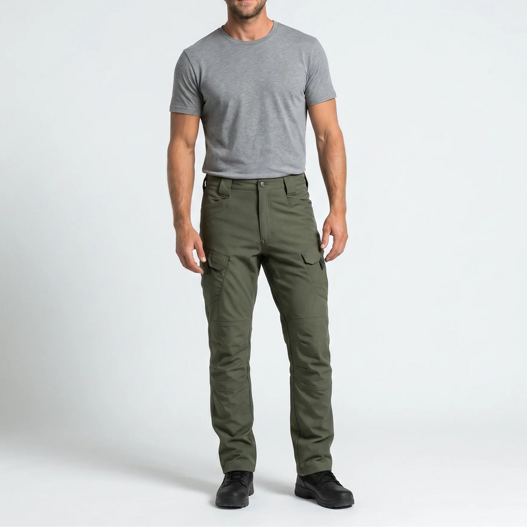 Ronan Men's Winter Tactical Cargo Pants – Water-Resistant Utility Fit-Tactical Cargo Pants-Khaki-M-Camoufit
