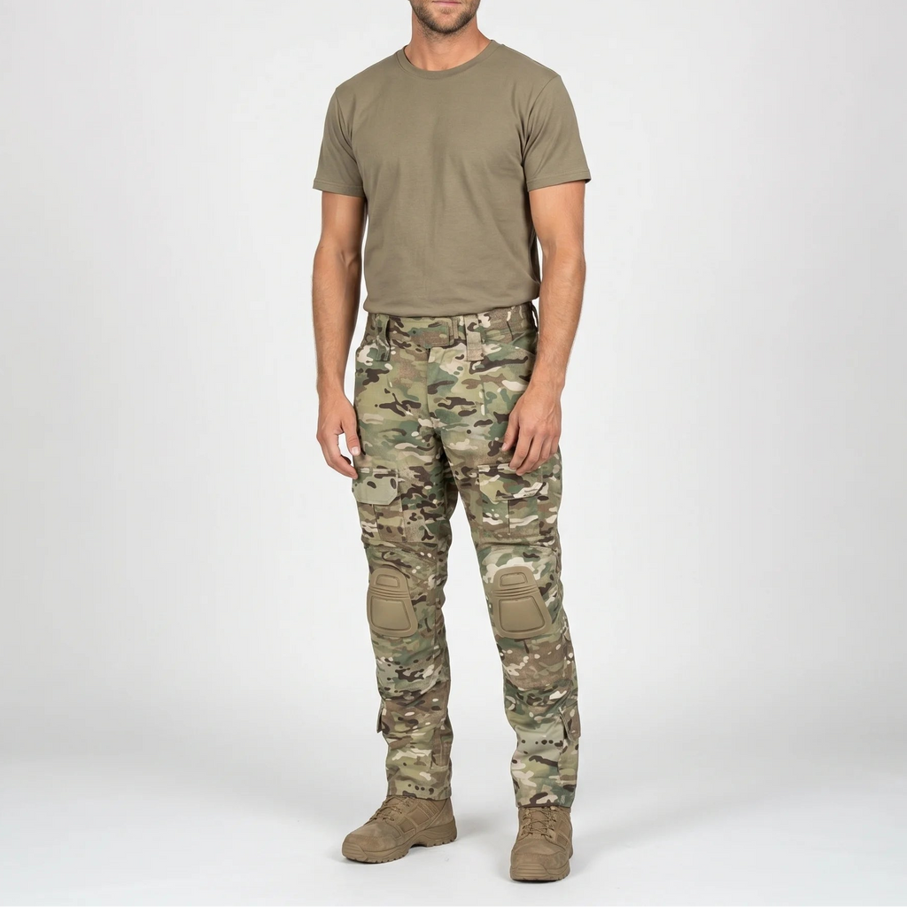 Luis Tactical Cargo Trousers – Multi-Pocket Outdoor Utility Fit-Tactical Cargo Pants-Light Green-S-Camoufit