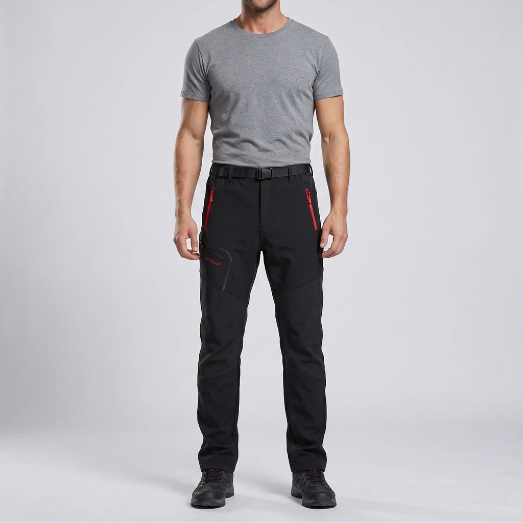 Orlando Men's Stretch Winter Outdoor Trousers – Waterproof Warm Fit-Tactical Cargo Pants-Black-S-Camoufit