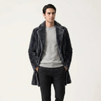 Hiro Men's Faux Fur Coat – Reversible Mink Style Winter Coat-Men's Faux Fur Coat-CAMOUFIT-Gray-S-Camoufit