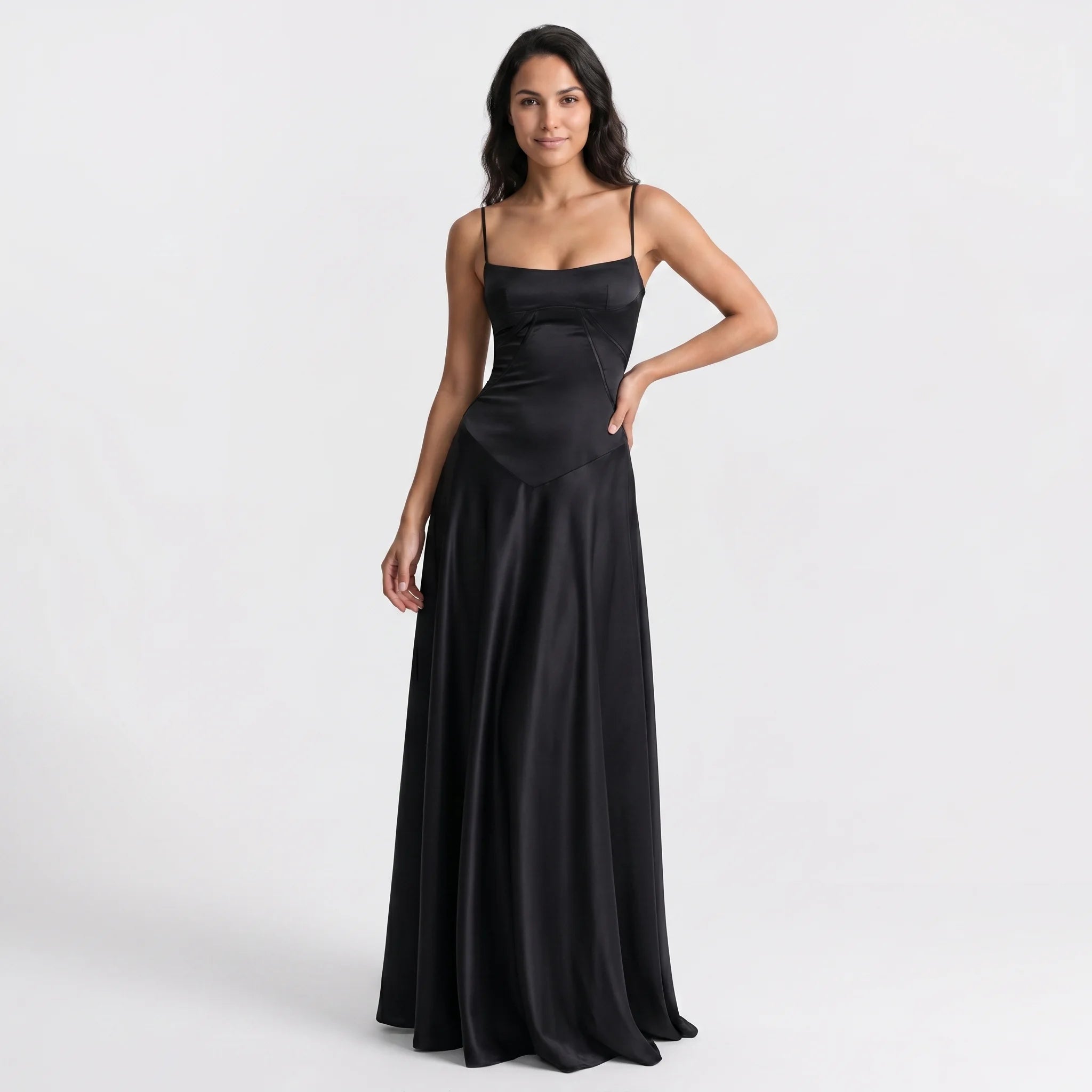 Women's Corset Maxi Dress – Elegant Evening Fit – Camoufit