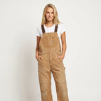Duck Bib Overalls Canvas Workwear Dungarees-Jumpsuits & Overalls-CAMOUFIT-Camel-S-Camoufit