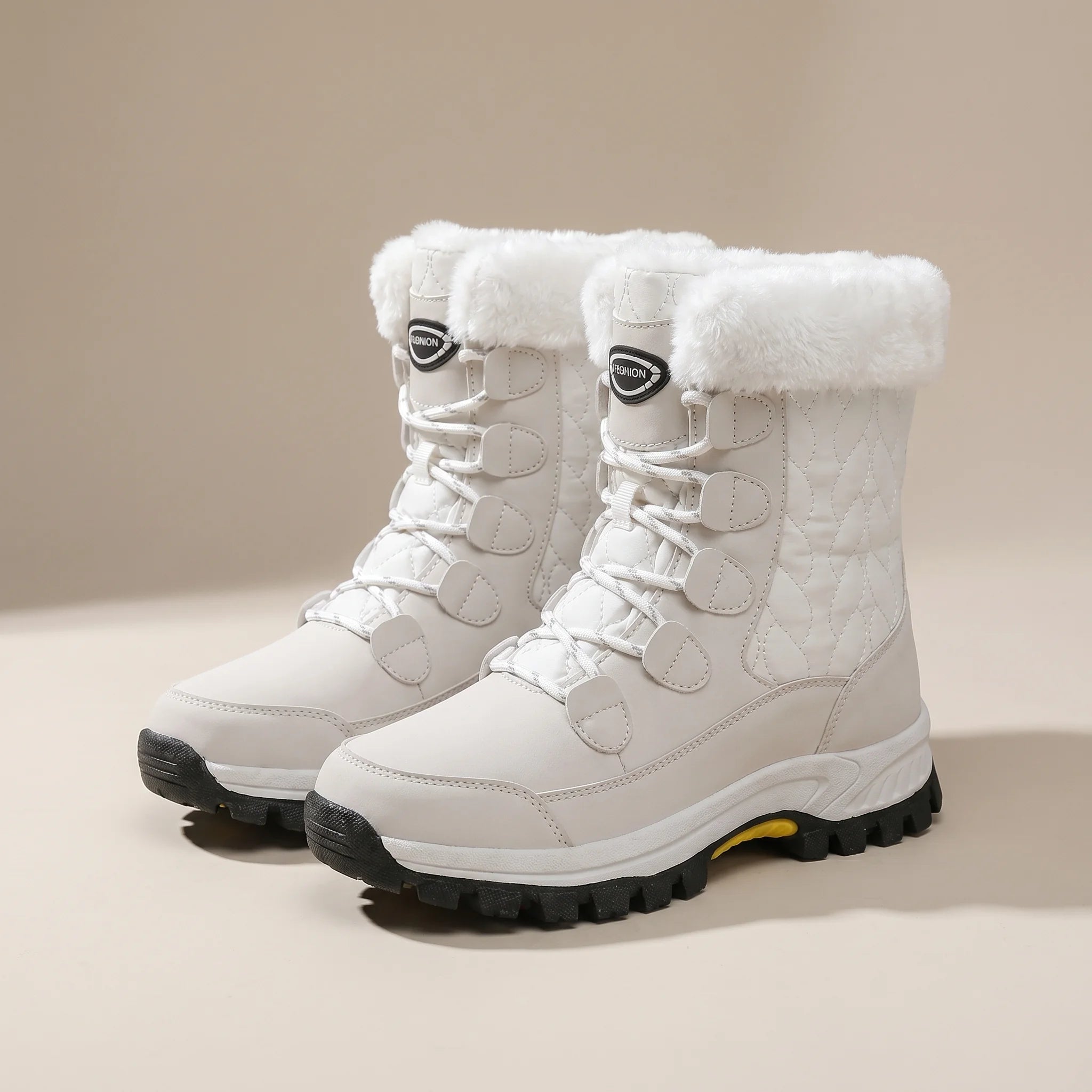 Elira Women's Winter Boots for Outdoor Use - Slip-Resistant-Women's Winter Boots-Beige-5-Camoufit