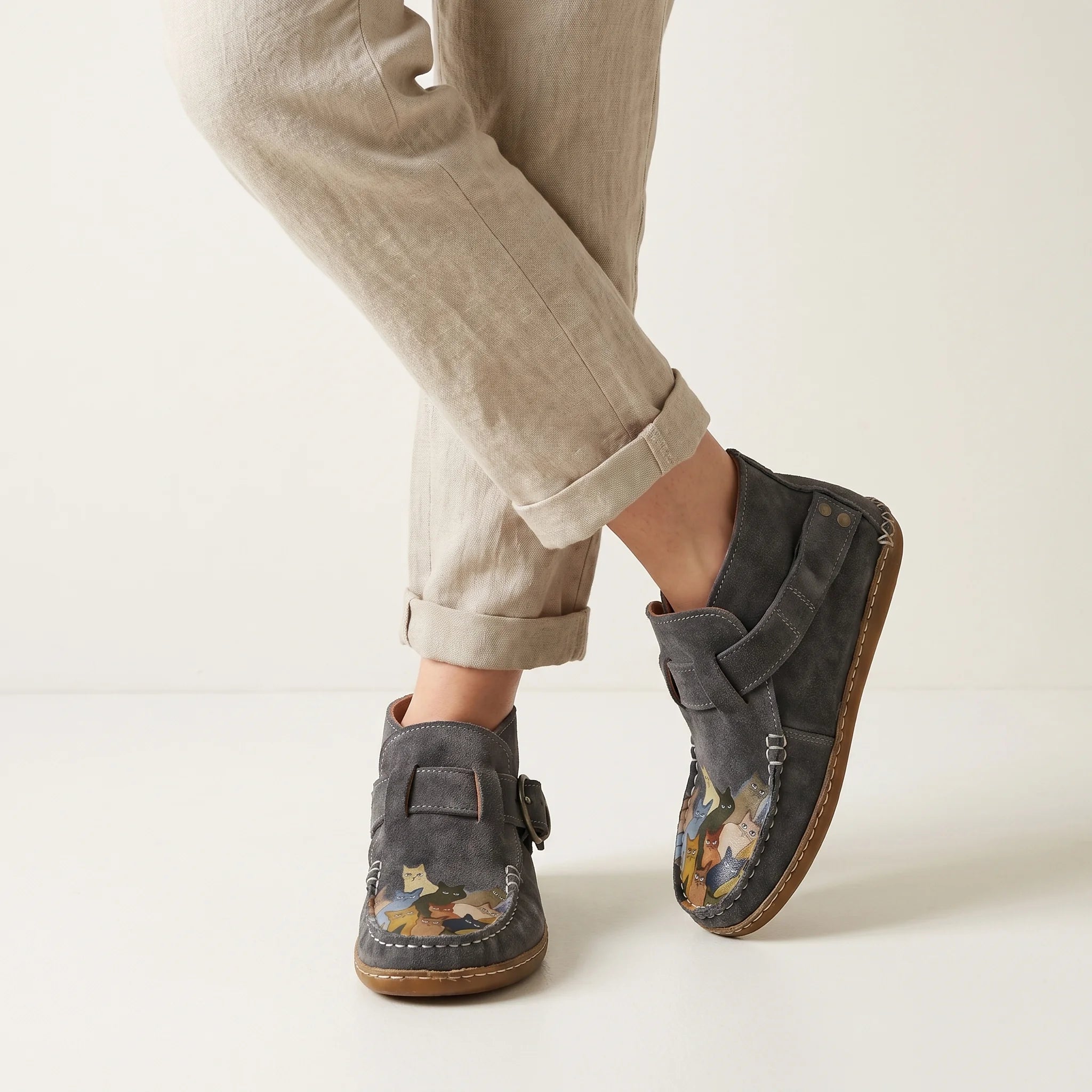 Leela Warm Women's Ankle Boots - Casual Winter Style-Women's Winter Boots-Leopard-5-Camoufit