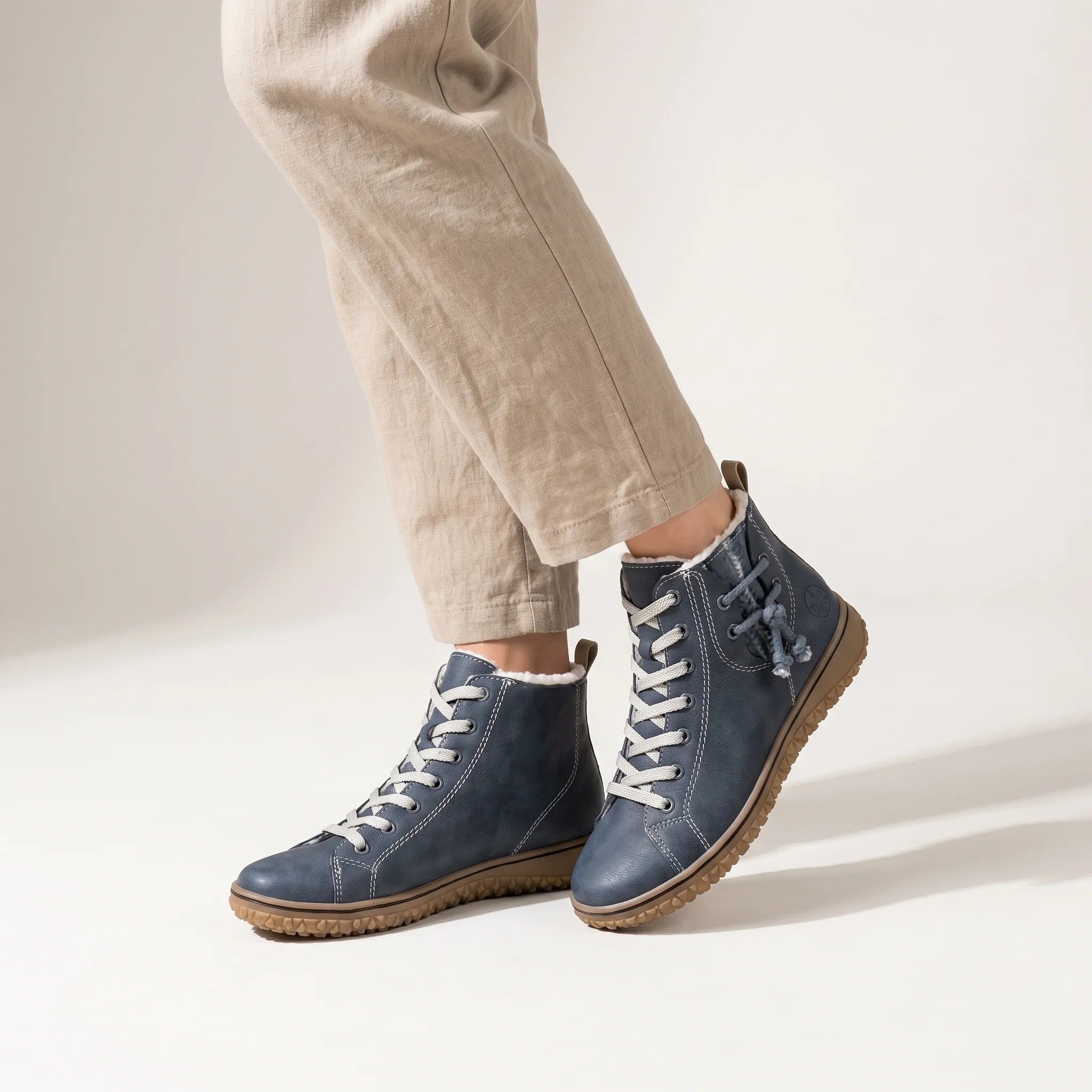 Velira Women's Lace-Up Winter Shoes - Warm Lined Leisure Fit-Women's Winter Boots-Blue-4-Camoufit