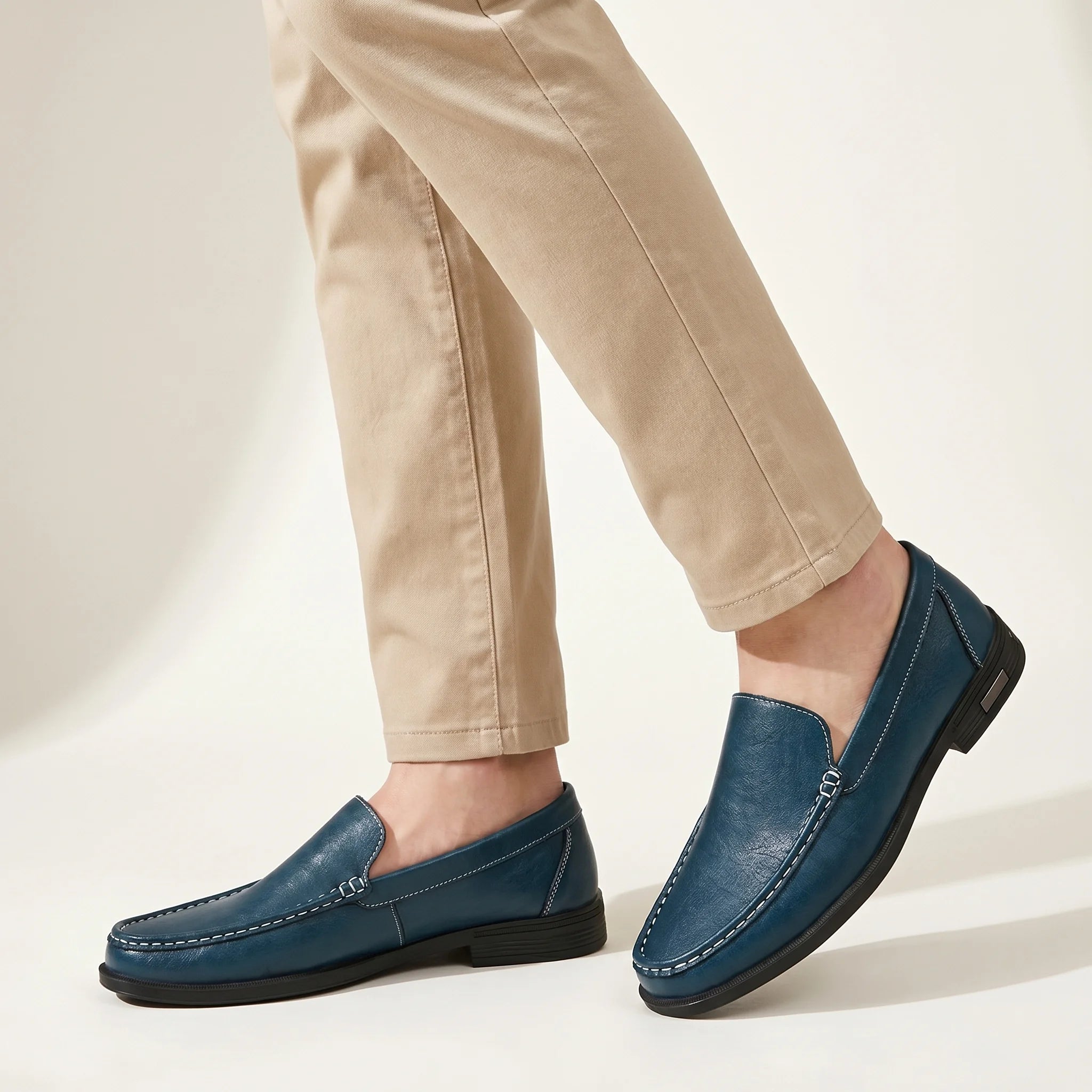 Jasper Men's Dress Shoes - Modern Classic Everyday Style-Men's Loafers-Blue-4-Camoufit