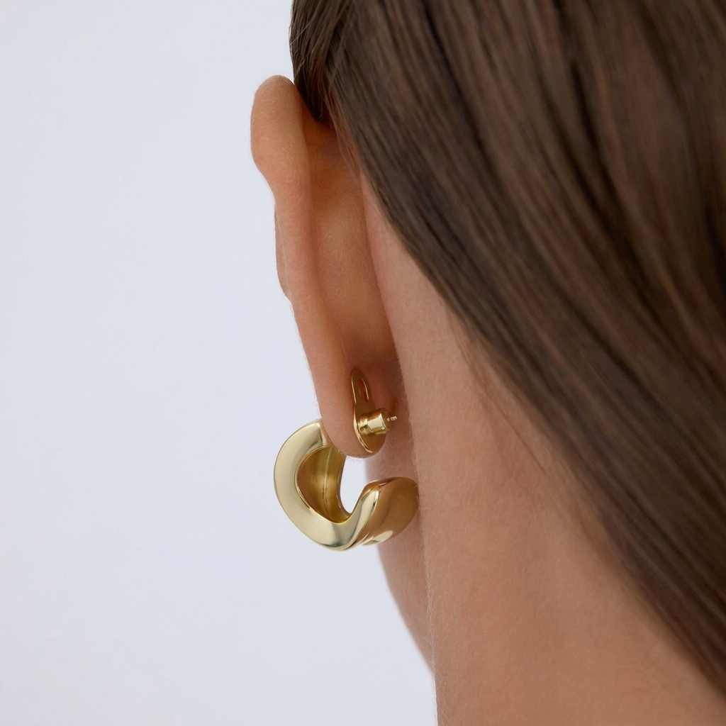Rosavie | Earring Backings for Women - Gold Plated Padlock Lobe Lifter Secure Fit-Earrings-Gold-Camoufit