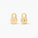 Rosavie | Earring Backings for Women - Gold Plated Padlock Lobe Lifter Secure Fit-Earrings-Gold-Camoufit