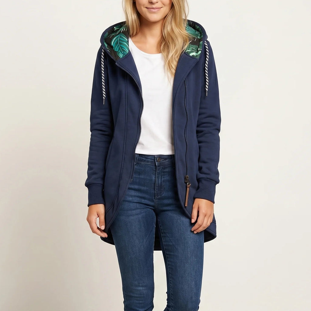 Emilia Women's Winter Jacket - Elegant Warm Windproof Style-Puffer Jackets-Blue-S-Camoufit