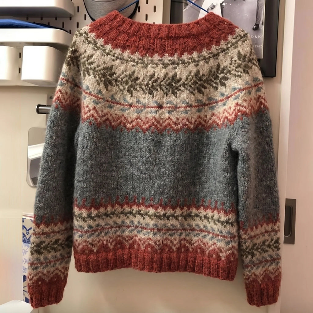 Women's Warm Norwegian Knit Cardigan | Button-Down 0