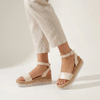 Arielle | Platform Sandals Women Ankle Strap Comfort Fit-Women's Sandals-Apricot-4-Camoufit