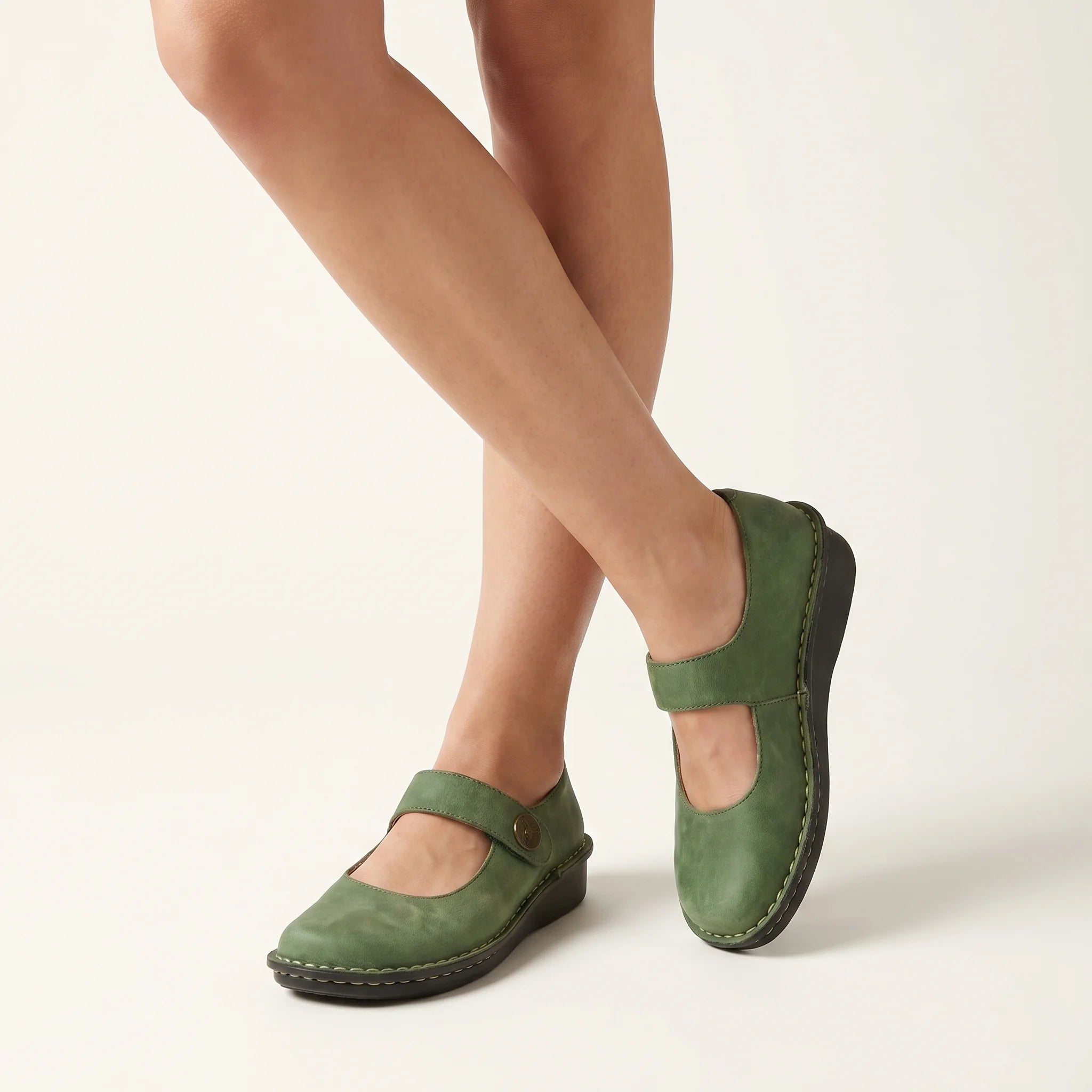 Avenelle | Women's Orthopedic Mary Jane Shoes – Arch Support Comfort Fit-Mary Jane Flats-Green-5-