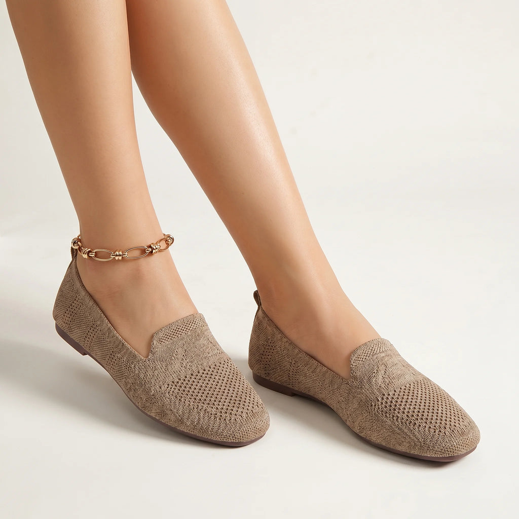 Lovira | Women's Comfortable Loafers – Cushioned Breathable Walking Fit-Women's Loafers-Beige-5-