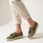 Rovelle | Women's Perforated Slip On Sneakers – Cushioned Breathable Comfort Fit-Women's Sneakers-Green-3-