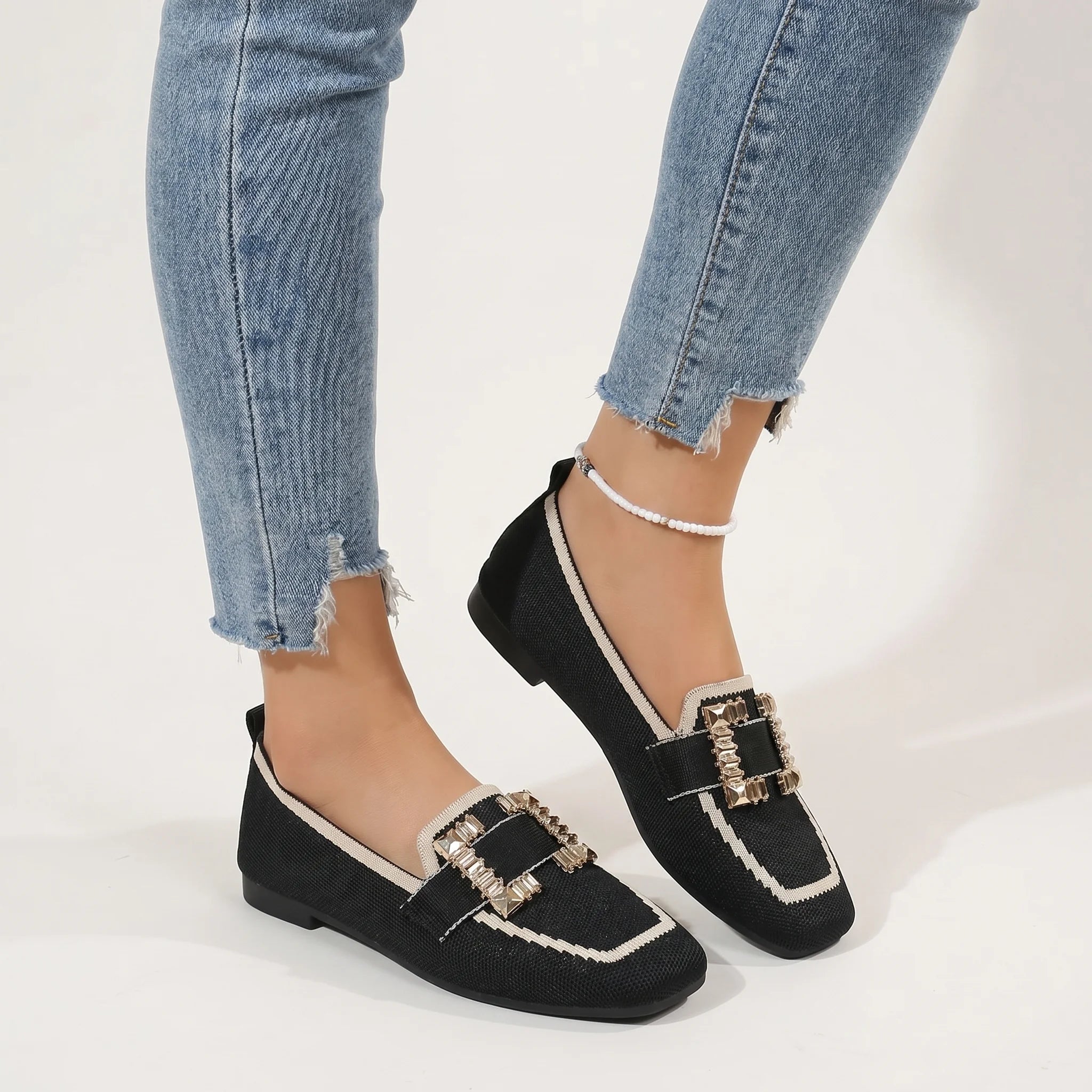 Verisse | Women's Orthopedic Loafers – Cushioned Support Elegant Fit-Women's Loafers-Black-4-