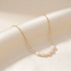 Celestine | Women's Pearl Necklace – Minimal Layered Elegant Design-Jewelry-Gold-