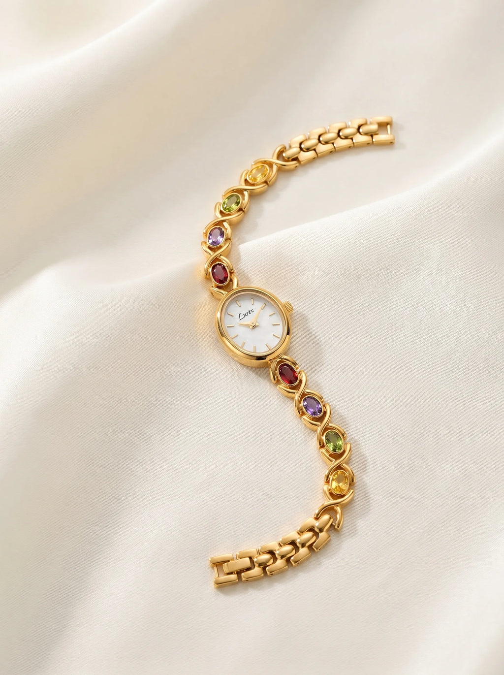 Women's Gemstone Bracelet Watch – Classic Oval Elegant Design-Watches-Default-