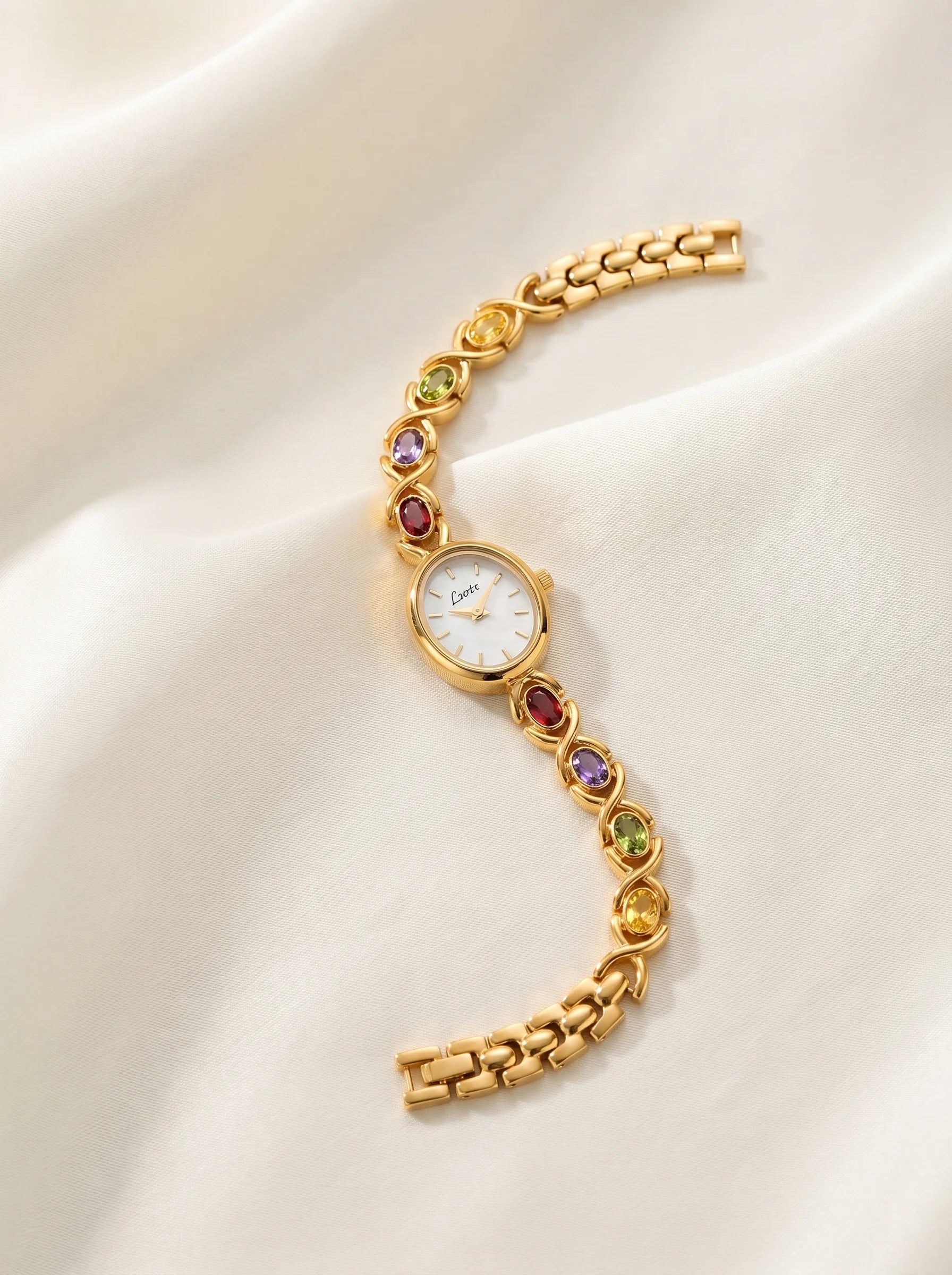Women's Gemstone Bracelet Watch – Classic Oval Elegant Design-Watches-Default-