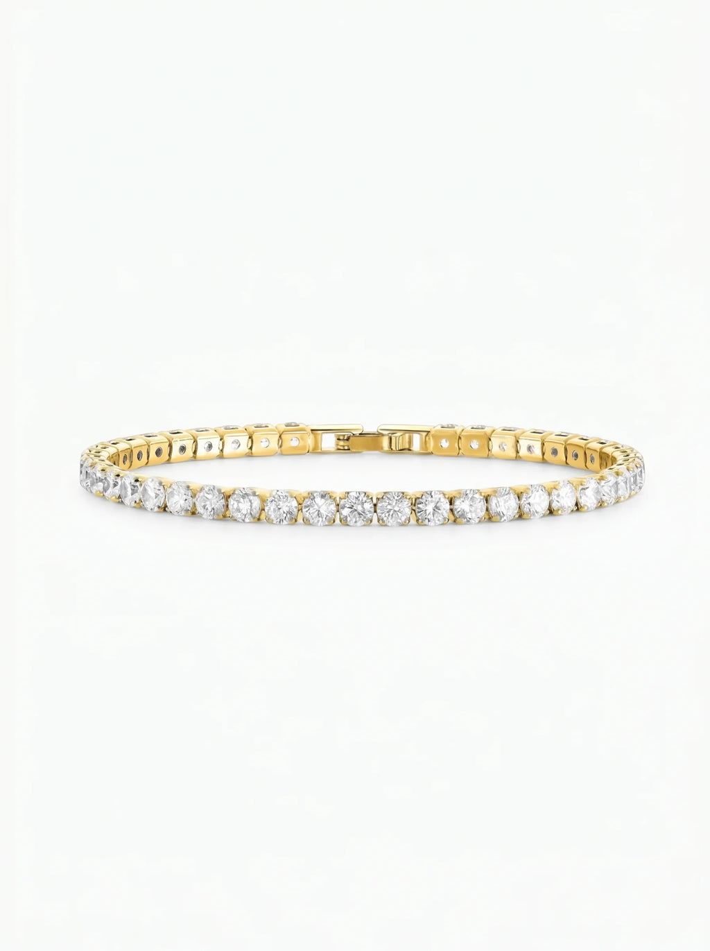 Women's Brilliance Tennis Bracelet – Elegant Timeless Sparkle Design-bracelet-Gold-