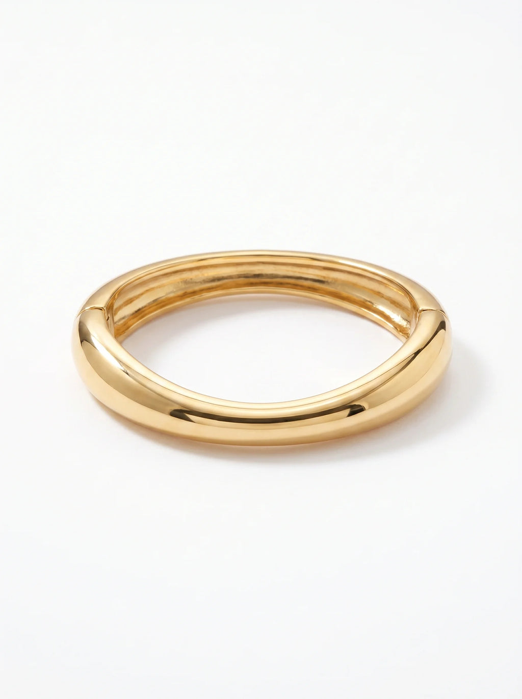 Elegant Fluid Cuff Bracelet – Open Statement Design-bracelet-Golden Flow Cuff-