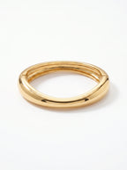 Elegant Fluid Cuff Bracelet – Open Statement Design-bracelet-Golden Flow Cuff-