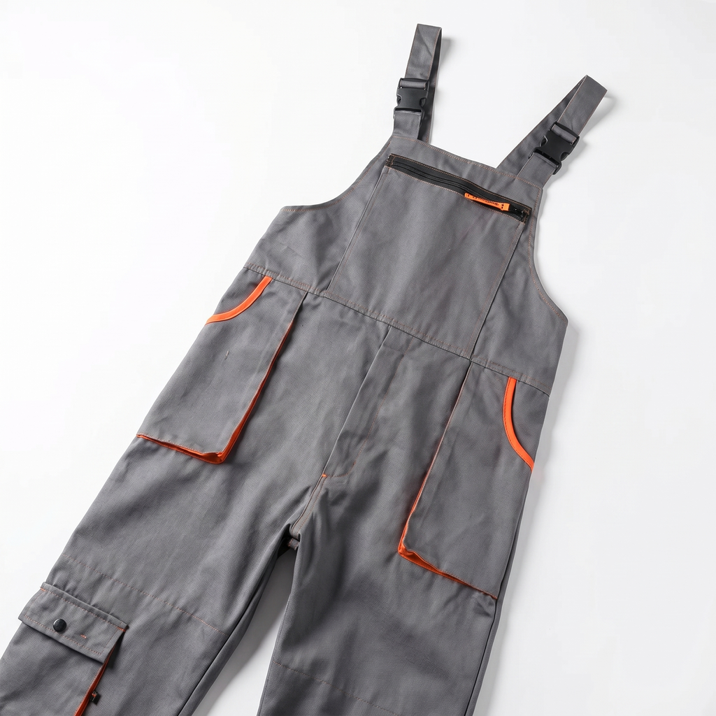 Solano | Men's Cargo Bib Overalls Sleeveless Workwear Dungarees Adjustable Strap Casual Jumpsuit-Men's Overalls-Grey-S-