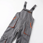 Solano | Men's Cargo Bib Overalls Sleeveless Workwear Dungarees Adjustable Strap Casual Jumpsuit-Men's Overalls-Grey-S-